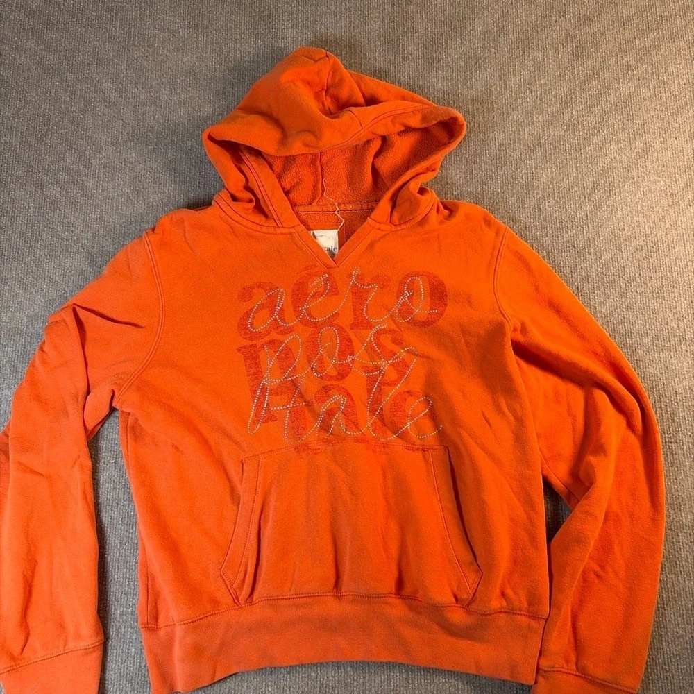 Aeropostale Women's Orange Hoodie 1407